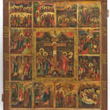 The Crucifixion of Christ with 12 scenes of the Passion - Foto 1