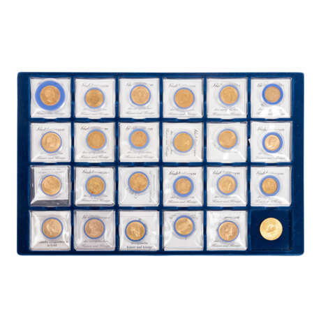GOLDLOT - 54 x Goldmünzen der europäischen Kaiser und Könige. Insgesamt Gold fein ca. 293 g. - Foto 2