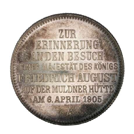 Königreich Sachsen - Medaille in 2-Mark-Größe 1905/E, - фото 2