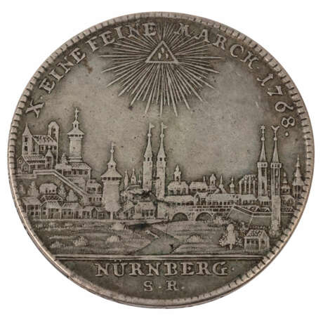 Freie Reichsstadt Nürnberg - 1 Taler 1768, Stadtansicht Nürnberg, Joseph II., - фото 1