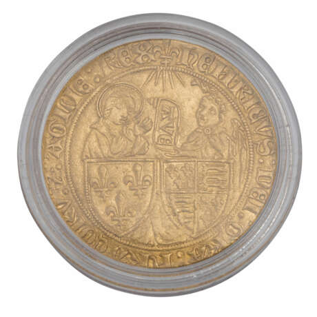 Frankreich, Heinrich VI. (1422-1453) Salut d'or 15. Jh., - Foto 2