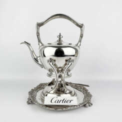 Teapot with warmer, Cartier, Silver, Англия, 1900