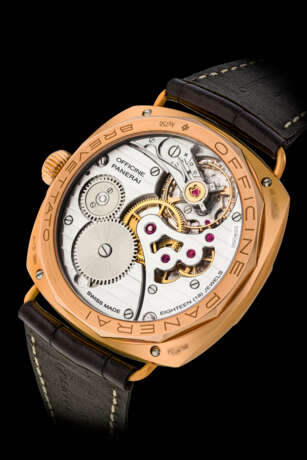 PANERAI, REF. PAM00522, LIMITED EDITION OF 100 PIECES, 18K PINK GOLD, RADIOMIR ORO ROSSO WITH MINERVA BASED MOVEMENT - Foto 2