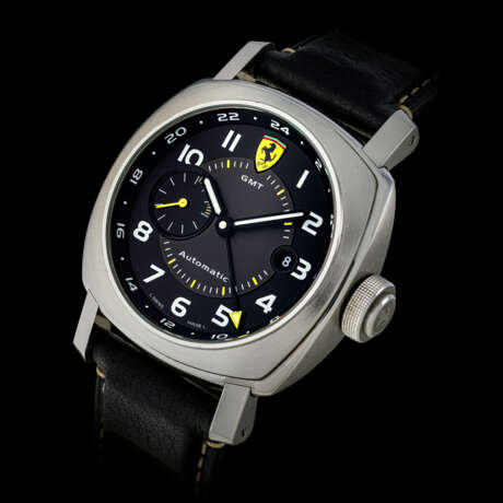 PANERAI, REF. FER00009, FERRARI SCRUDERIA, LIMITED EDITION OF 500 PIECES, STAINLESS STEEL, GMT STEEL - фото 1