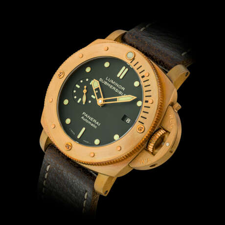 PANERAI, REF. PAM00382, LIMITED EDITION OF 1000 PIECES, LUMINOR SUBMERSIBLE 1950 3 DAYS AUTOMATIC BRONZO - photo 1