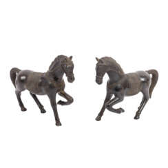 Paar Bronzepferde, wohl CHINA,