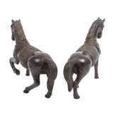 Paar Bronzepferde, wohl CHINA, - photo 2