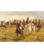 John Charlton. CHARLTON, JOHN (1849-1917, englischer Maler), "Die Schlacht bei Roßbach",