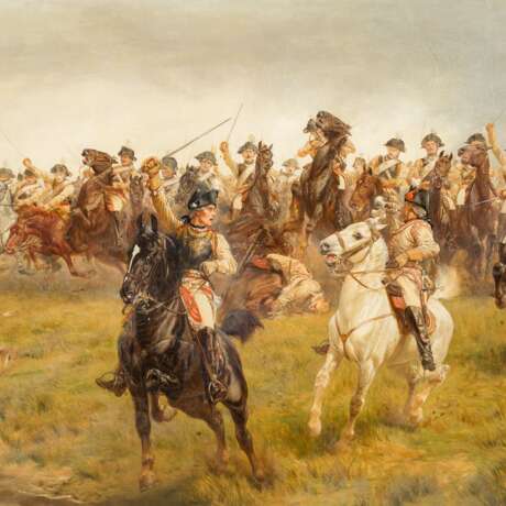 CHARLTON, JOHN (1849-1917, englischer Maler), "Die Schlacht bei Roßbach", - фото 7