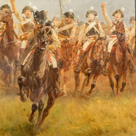 CHARLTON, JOHN (1849-1917, englischer Maler), "Die Schlacht bei Roßbach", - фото 9