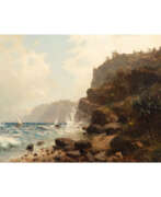 Robert Schultze. SCHULTZE, ROBERT (1828-1910), "Brandung an mediterraner Steilküste",