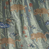 A PAIR OF METALLIC AND SILK EMBROIDERED CURTAINS - photo 1