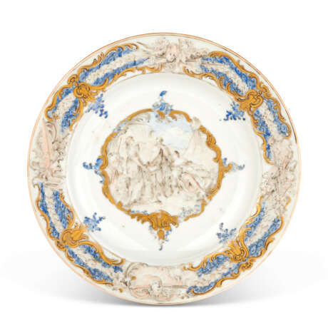 A CHINESE EXPORT PORCELAIN 'JUDGMENT OF PARIS' PLATE - photo 1