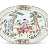 A CHINESE EXPORT PORCELAIN 'DON QUIXOTE' OVAL PLATTER - photo 1