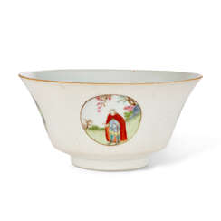 A CHINESE PORCELAIN FAMILLE ROSE 'EUROPEAN SUBJECT' BOWL