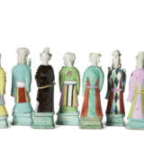 A GROUP OF NINE CHINESE EXPORT PORCELAIN FAMILLE ROSE FIGURES OF IMMORTALS - photo 2