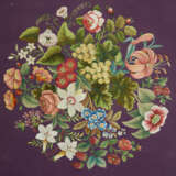AN ENGLISH EMBROIDERED TABLE COVER OF PURPLE FACECLOTH - photo 6