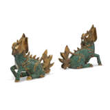 A PAIR OF CHINESE CLOISONNÉ ENAMEL FIGURES OF QILIN - фото 3