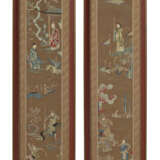 A PAIR OF COUCHED GOLD EMBROIDERED PANELS - Foto 1