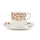 AN ASSEMBLED FRENCH (LE TALLEC) HARLEQUIN PART DEMITASSE SERVICE - Foto 2