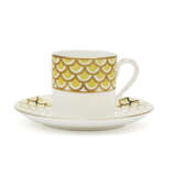 AN ASSEMBLED FRENCH (LE TALLEC) HARLEQUIN PART DEMITASSE SERVICE - photo 3