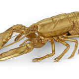 A VICTORIAN GILT-METAL LOBSTER-FORM DOUBLE INKWELL - фото 1