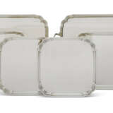 A SUITE OF SIX AMERICAN SILVER TRAYS - Foto 1
