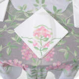 A SET OF HAND EMBROIDERED FLORAL TABLE LINENS - фото 2