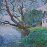 “Old forge 1871” Canvas Oil paint Romanticism Landscape painting 2015 - photo 1