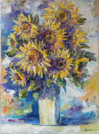 Painting “Sunflowers”, Canvas, Oil paint, Ukraine, 398, 2017 - photo 1