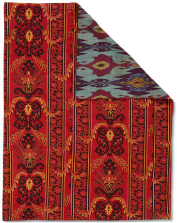 A CENTRAL ASIAN SILK AND COTTON IKAT HANGING - фото 4