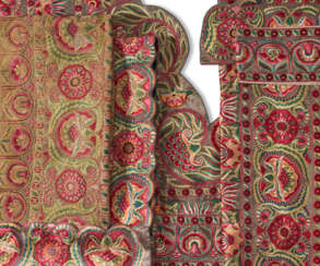 A GROUP OF MODERN EMBROIDERED INDIAN EXPORT MIRHABS AND PANELS