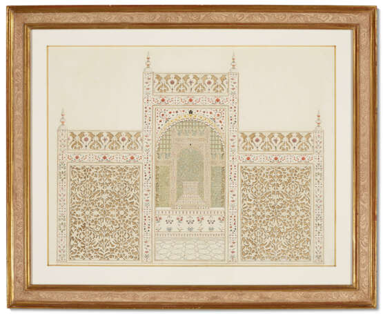 FIVE LARGE MUGHAL ARCHITECTURAL STUDIES - photo 2