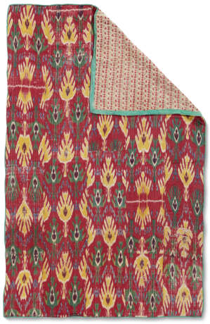 A CENTRAL ASIAN SILK AND COTTON IKAT HANGING - Foto 3
