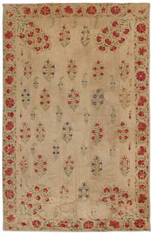 A CENTRAL ASIAN EMBROIDERED COTTON PANEL - photo 2