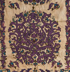 TWO ALGERIAN SILK EMBROIDERED PANELS