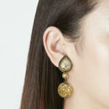 TWO PAIRS OF INDIAN MULTI-GEM EARRINGS - photo 2