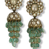 TWO PAIRS OF INDIAN MULTI-GEM EARRINGS - photo 6