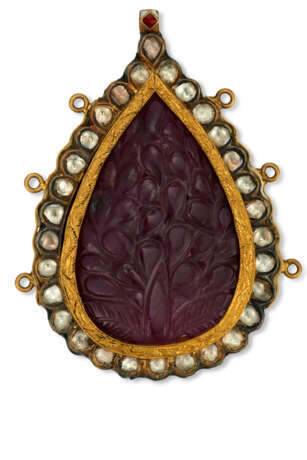 A SET OF INDIAN MULTI-GEM AND ENAMEL JEWELRY - фото 6