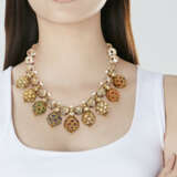 AN INDIAN CRYSTAL, MULTI-GEM AND DIAMOND NECKLACE - фото 2
