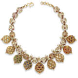 AN INDIAN CRYSTAL, MULTI-GEM AND DIAMOND NECKLACE - фото 4