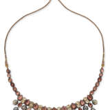 AN INDIAN GRAY CULTURED PEARL AND MULTI-GEM NECKLACE - photo 3
