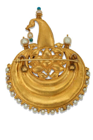 AN INDIAN MULTI-GEM AND SEED PEARL BROOCH - photo 3