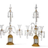 A PAIR OF GEORGE III ORMOLU AND CUT-GLASS TWO-LIGHT CANDELABRA - photo 2