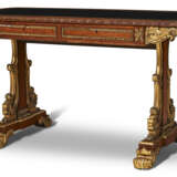 A GEORGE IV SATINWOOD AND PARCEL-GILT WRITING TABLE - фото 1