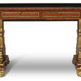 A GEORGE IV SATINWOOD AND PARCEL-GILT WRITING TABLE - фото 2