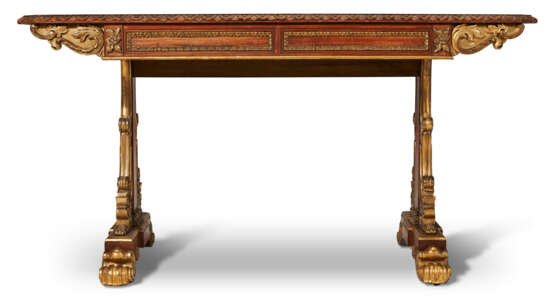 A GEORGE IV SATINWOOD AND PARCEL-GILT WRITING TABLE - photo 4