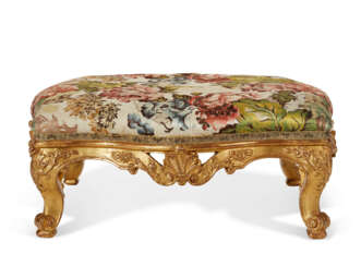 A FRENCH GILTWOOD TABOURET DE PIED