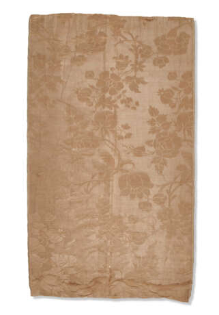 A GROUP OF SIX BROWN AND BEIGE TONED BROCADED SILKS - фото 4