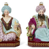 A PAIR OF JACOB PETIT PORCELAIN FIGURAL SCENT BOTTLES AND TWO STOPPERS - photo 2